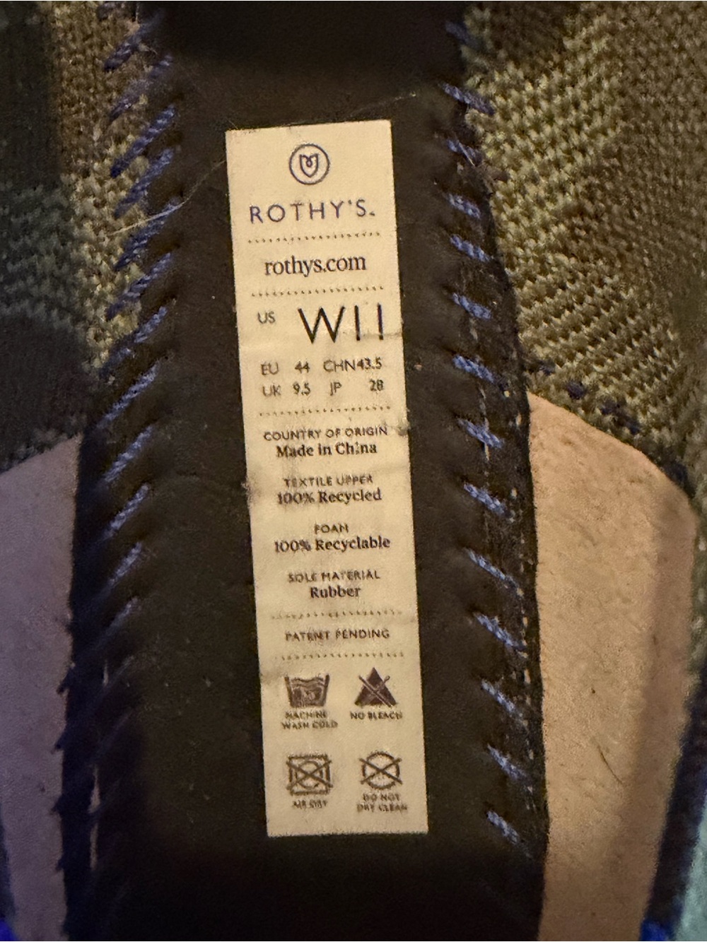 Rothy’s The Loafer Olive Camo Green Knit Flats Women’s 11 - Picture 3 of 8